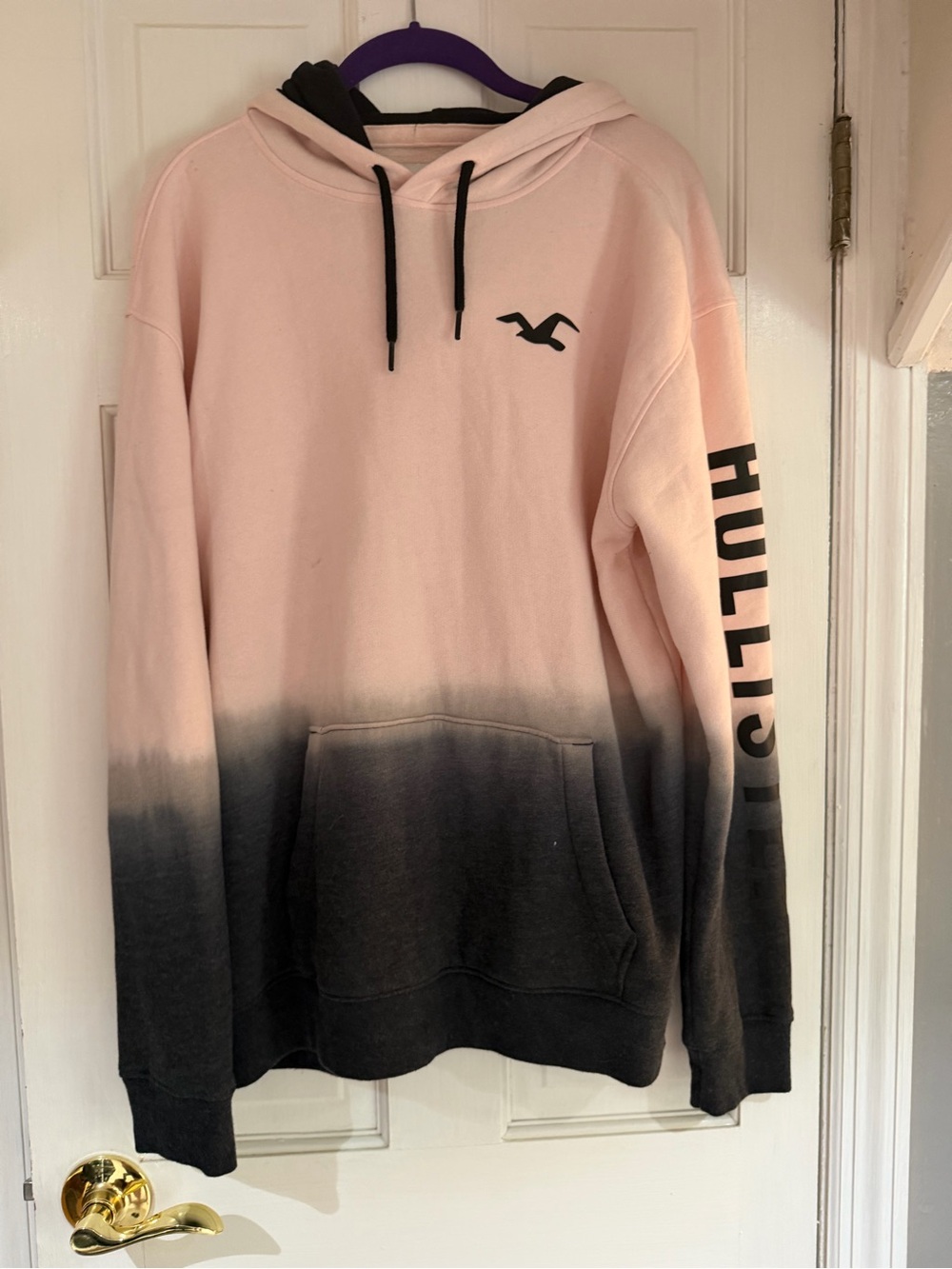 Hollister Unisex Ombre’ Fleece Hoodie/sz L